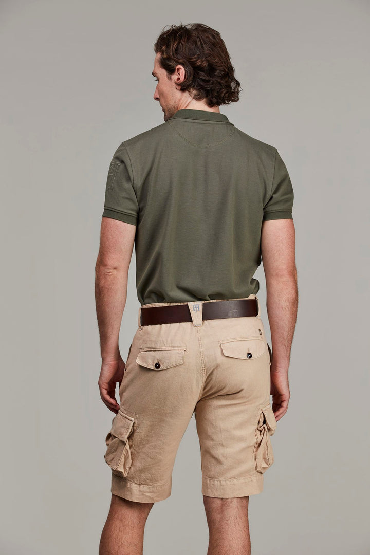 Cotton/Linen Cargo Shorts - back