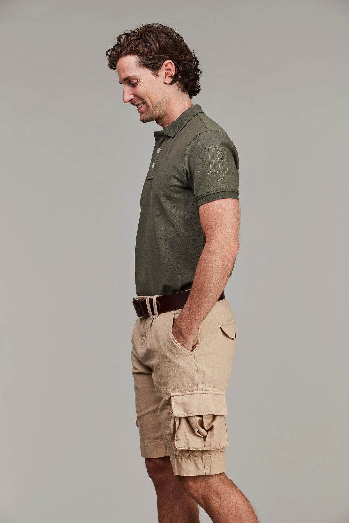 Cotton/Linen Cargo Shorts - detalj 1