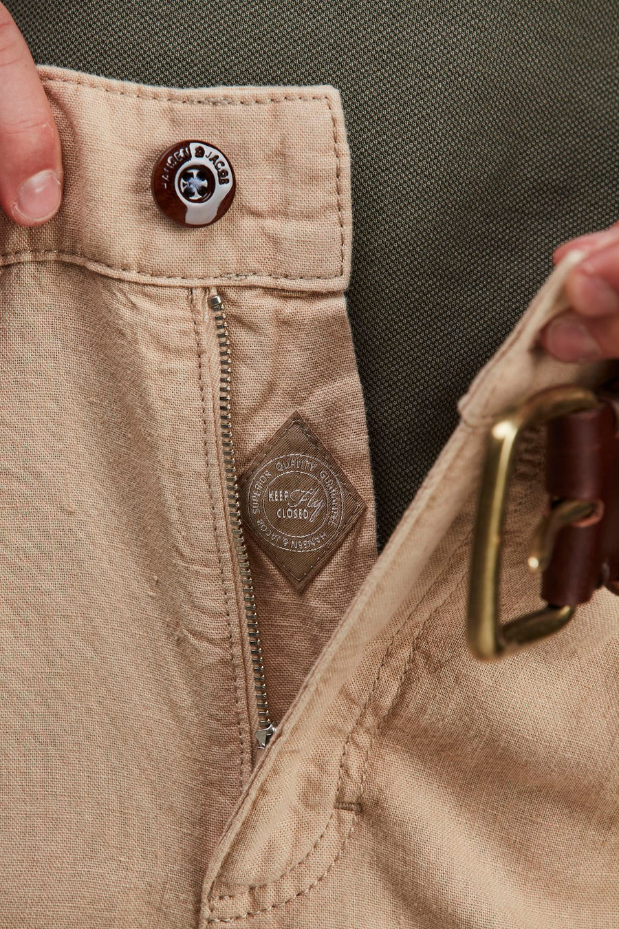 Cotton/Linen Cargo Shorts - detalj 2