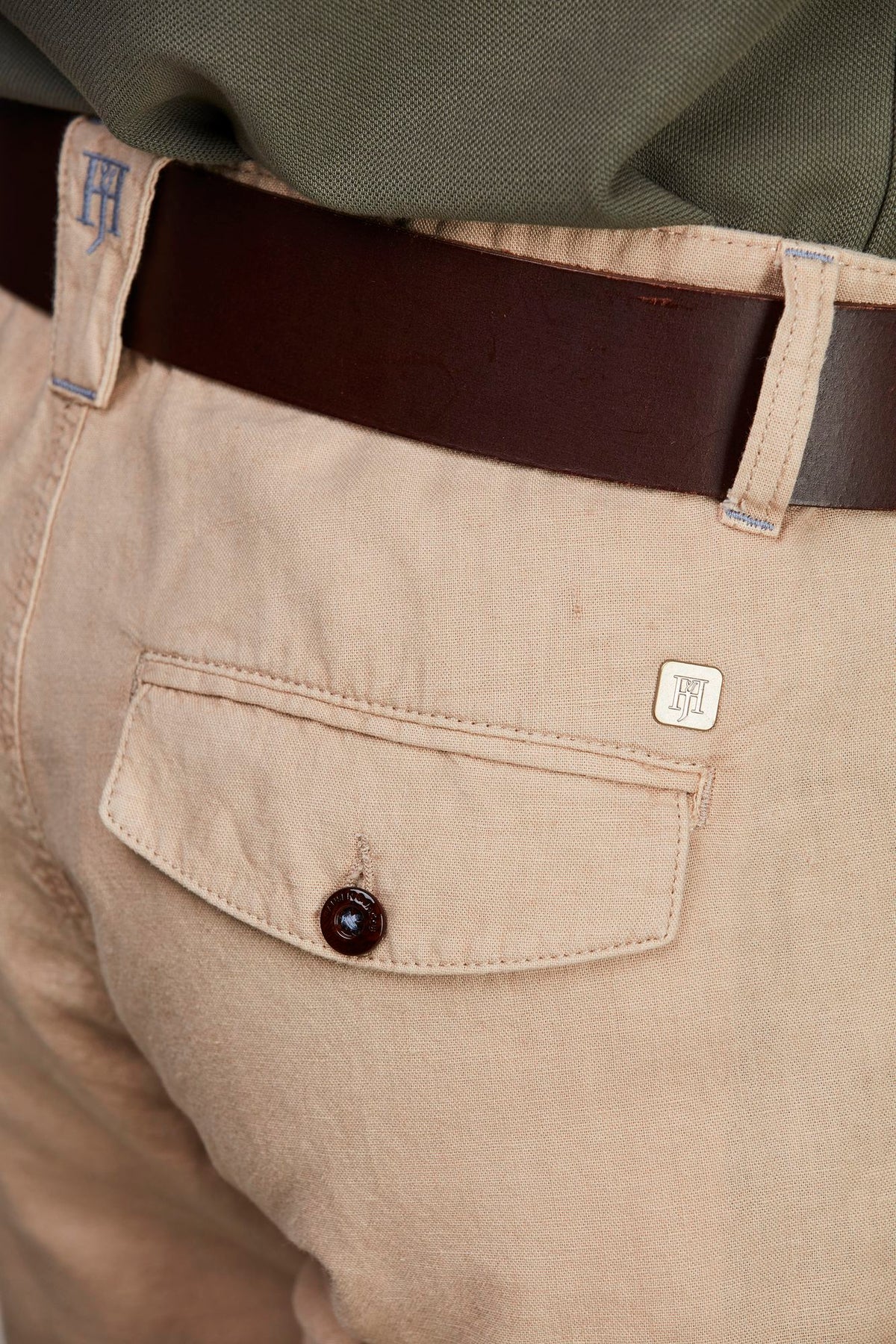 Cotton/Linen Cargo Shorts - detalj 5