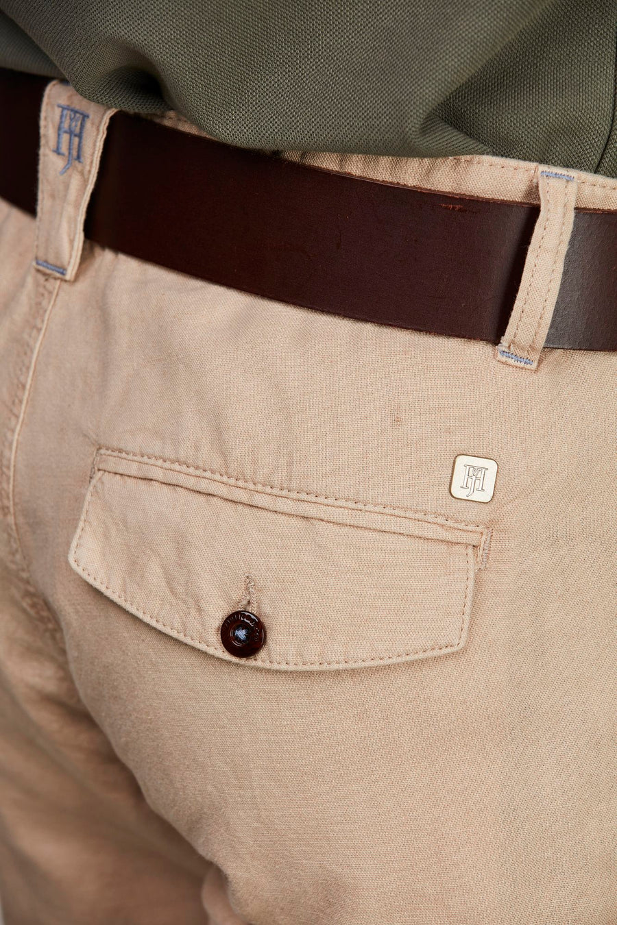 Cotton/Linen Cargo Shorts - detalj 5