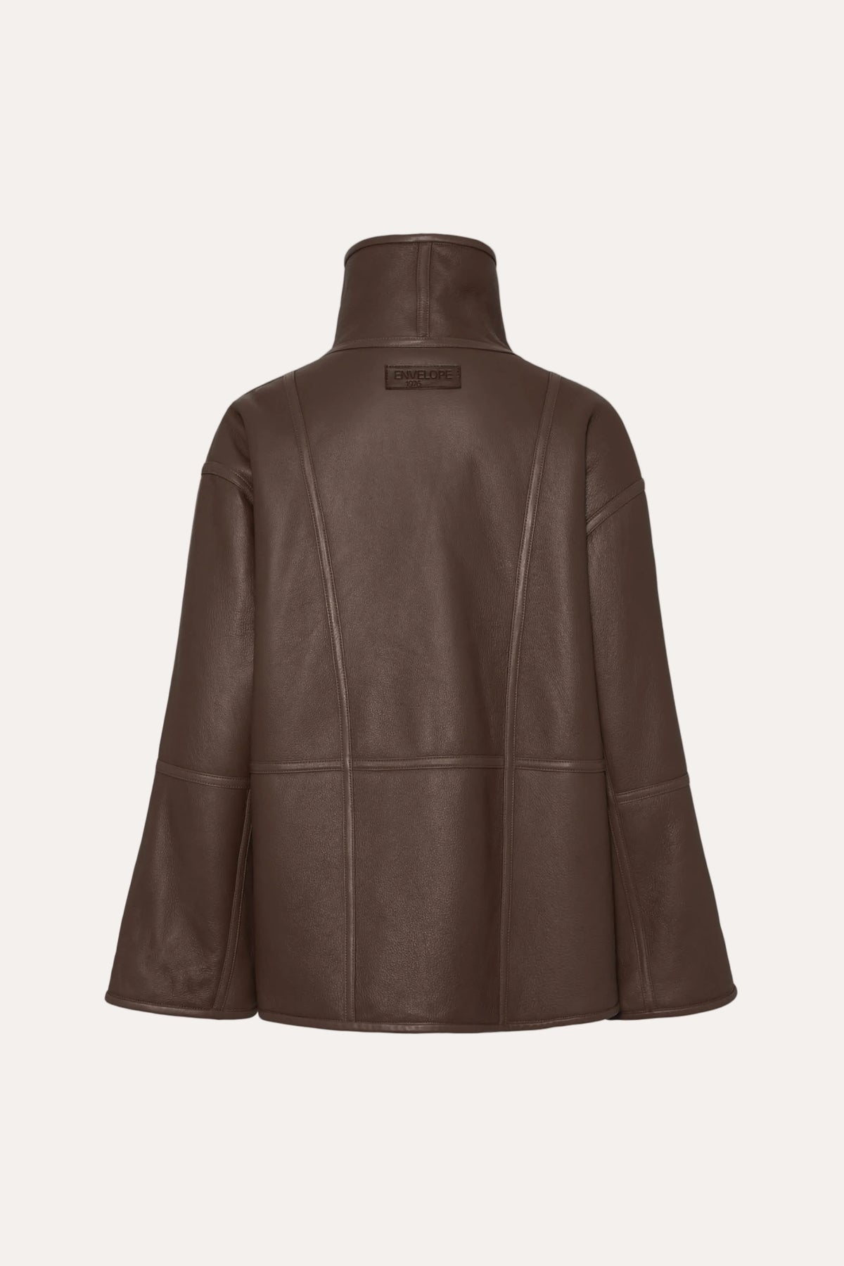 Hawk Jacket Midi Cacao - packshot skinnside bakside