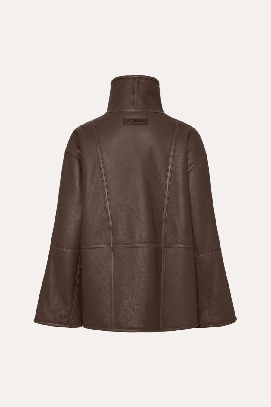 Hawk Jacket Midi Cacao - packshot skinnside bakside