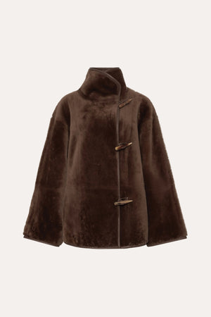 Hawk Shearling Jacket Midi Cacao