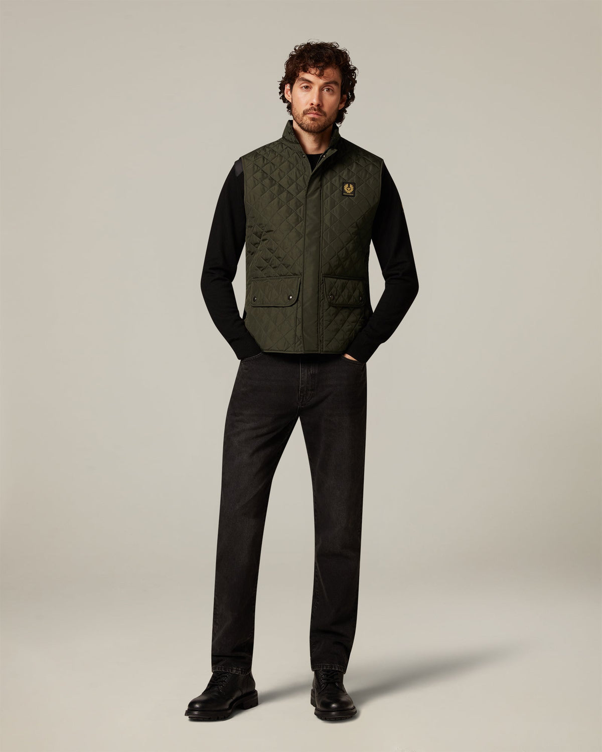 Icon Gilet Faded Olive - detalj