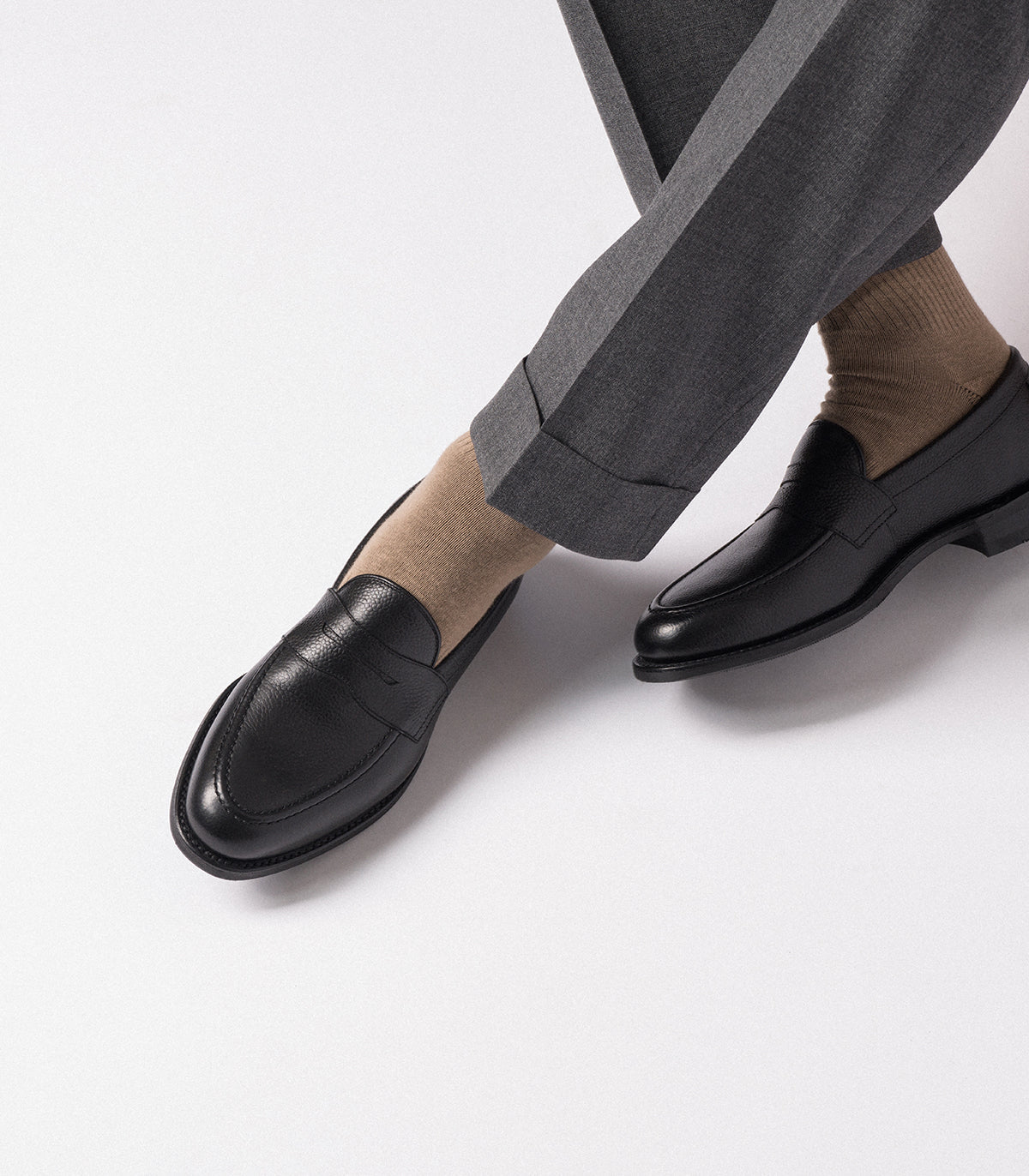 Imperial Penny Loafer Black Grain