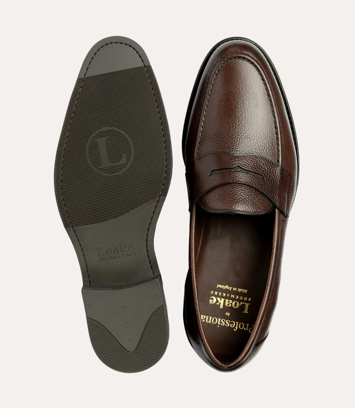 Imperial Penny Loafer Dark Brown Grain