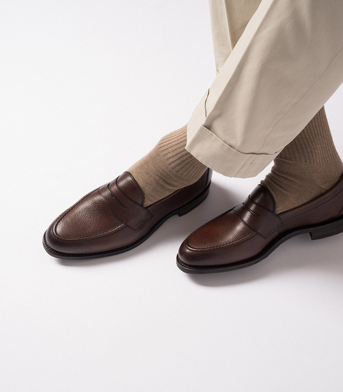 Imperial Penny Loafer Dark Brown Grain