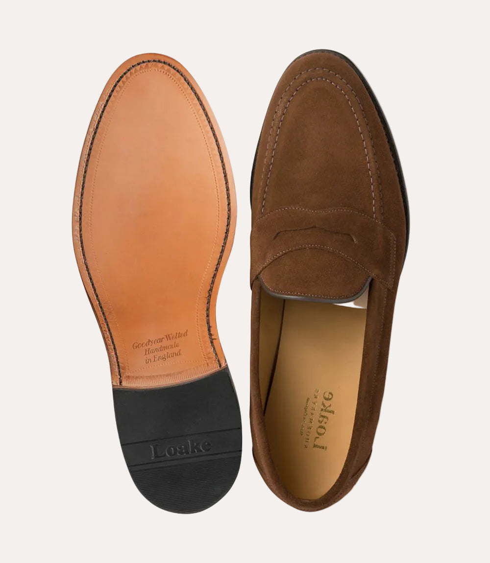 Imperial Penny Loafer Brown Suede