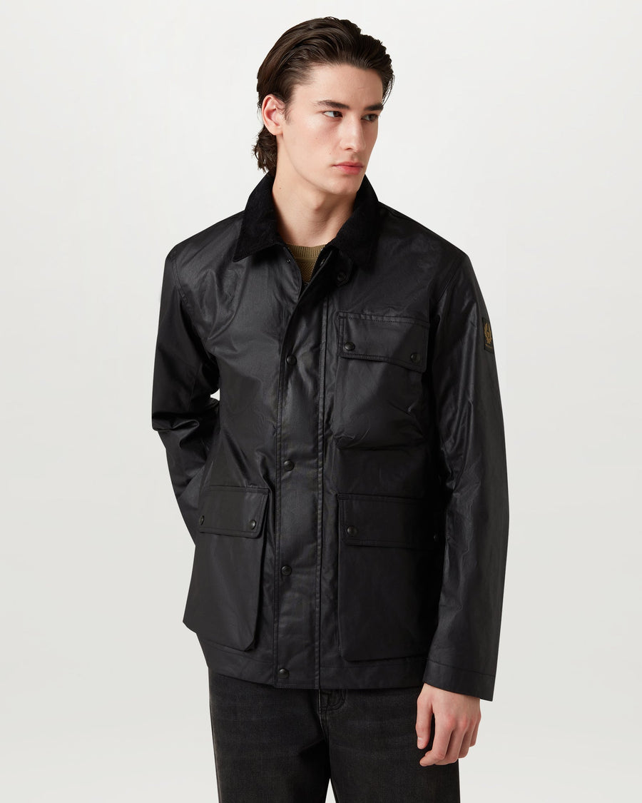 Incline Jacket Black - detalje bryst