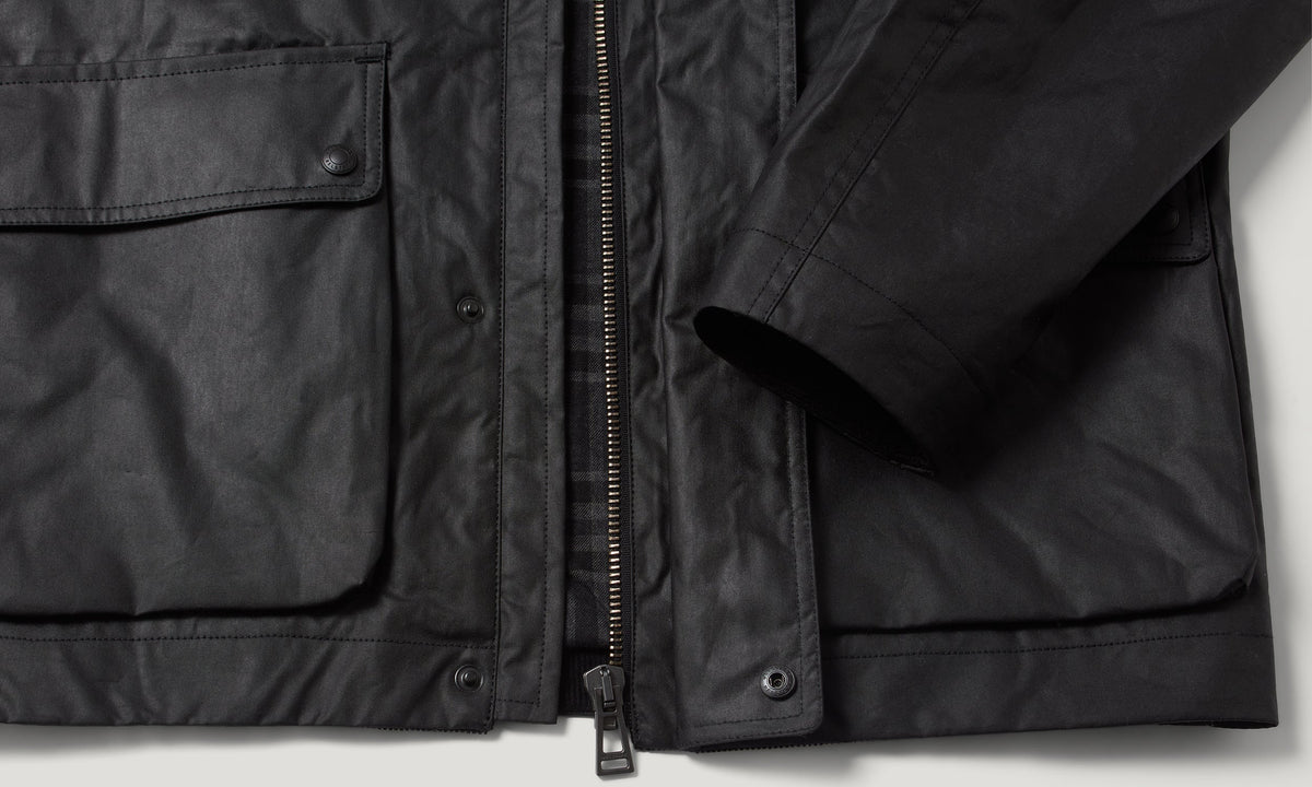 Incline Jacket Black - stoffdetalje