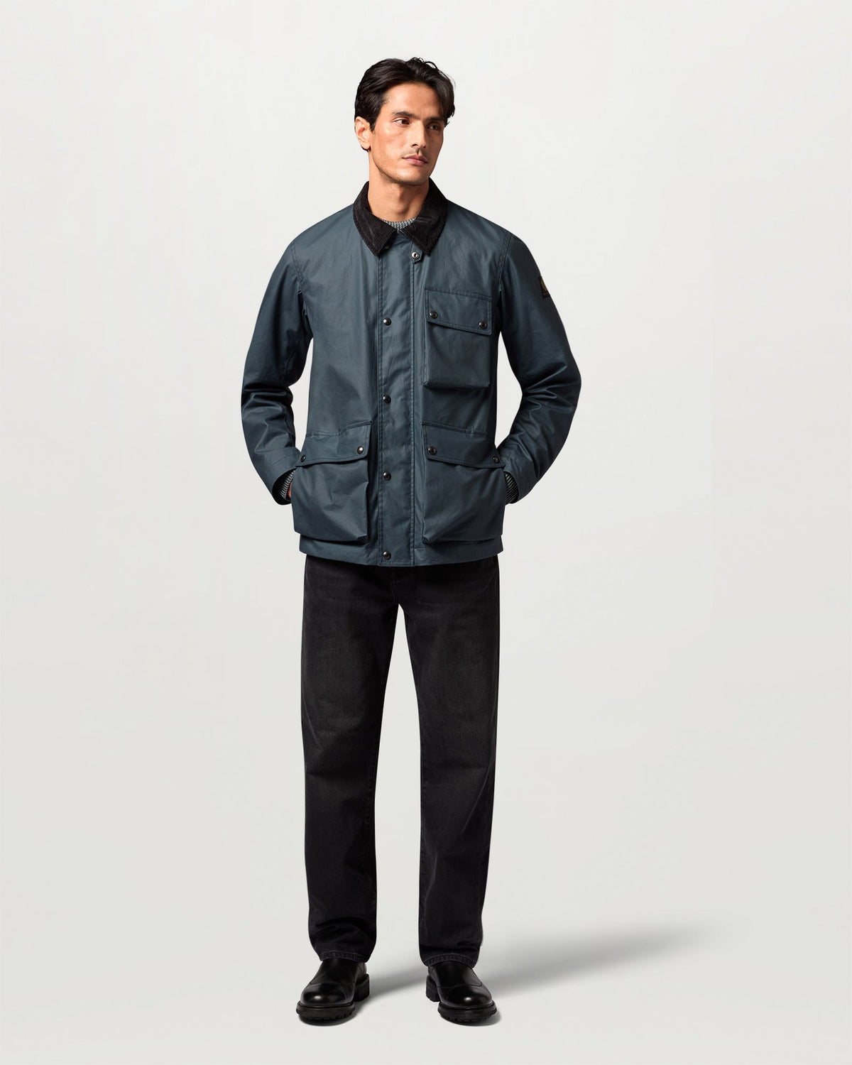 Incline Jacket Petrol - forfra detalje