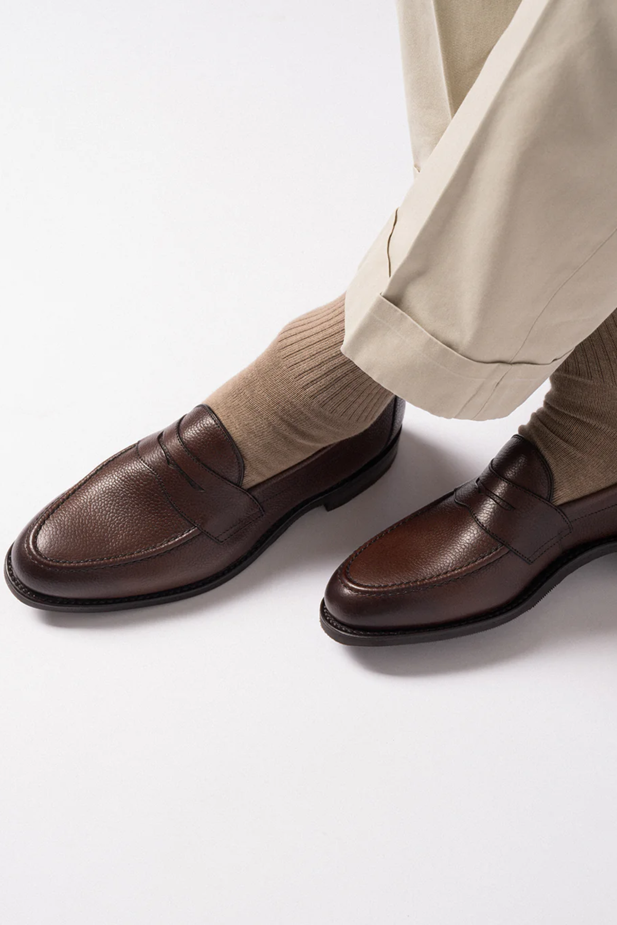 Imperial Penny Loafer Dark Brown Grain