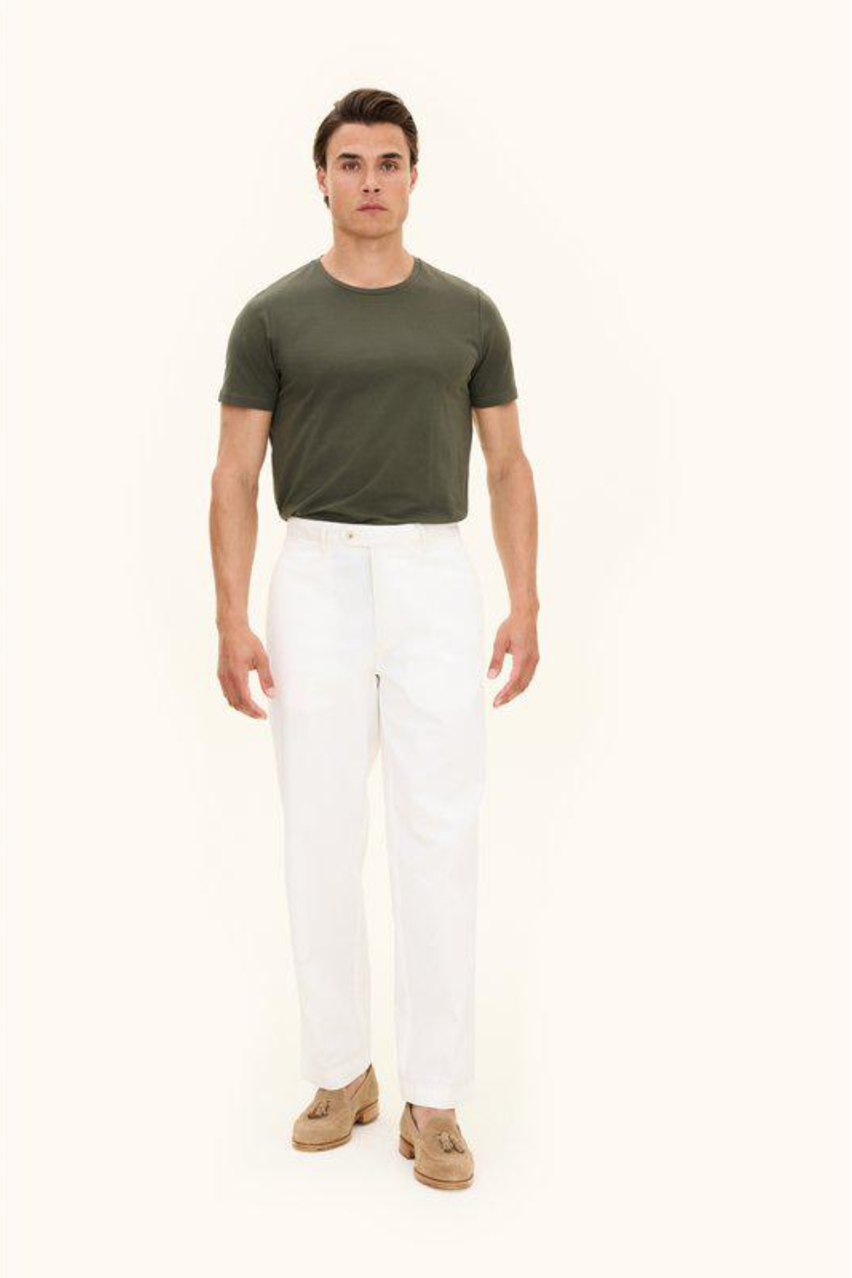 Kyran Cotton Stretch Slim Fit T-Shirt Green Cervo