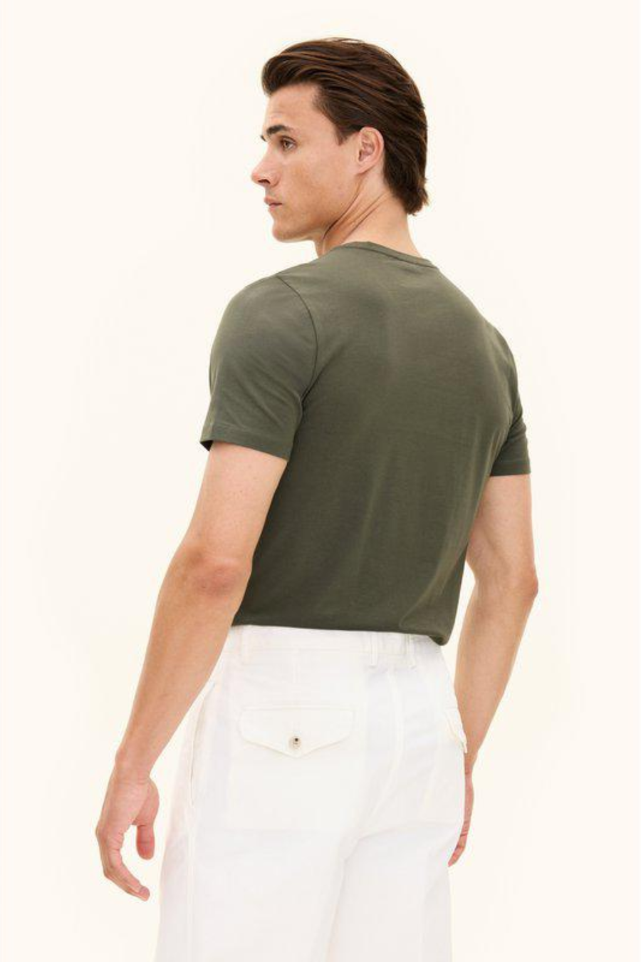 Kyran Cotton Stretch Slim Fit T-Shirt Green Cervo