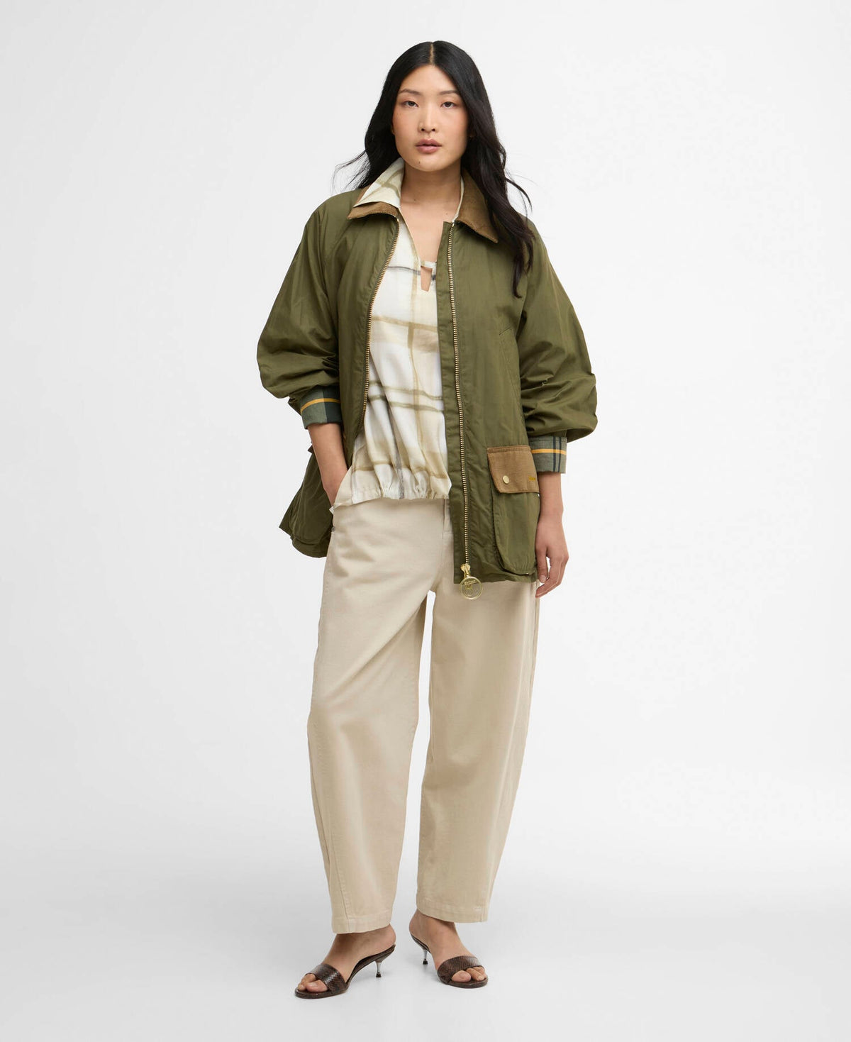 Laneshaw Casual Jacket Dusky Green - Get the look
