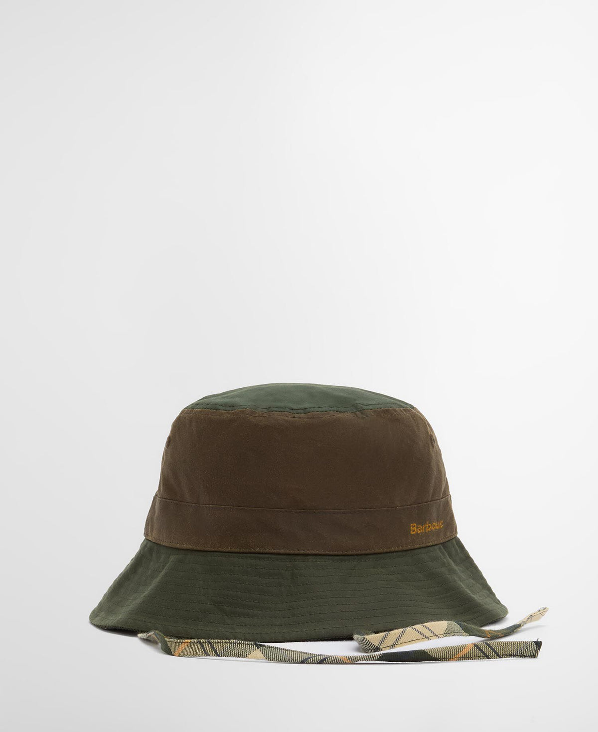Barbour Brackley Wax Bucket Hat Olive - front