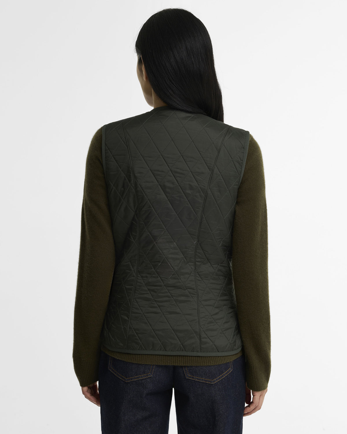 Betty Fleece Vest Olive modellbilde