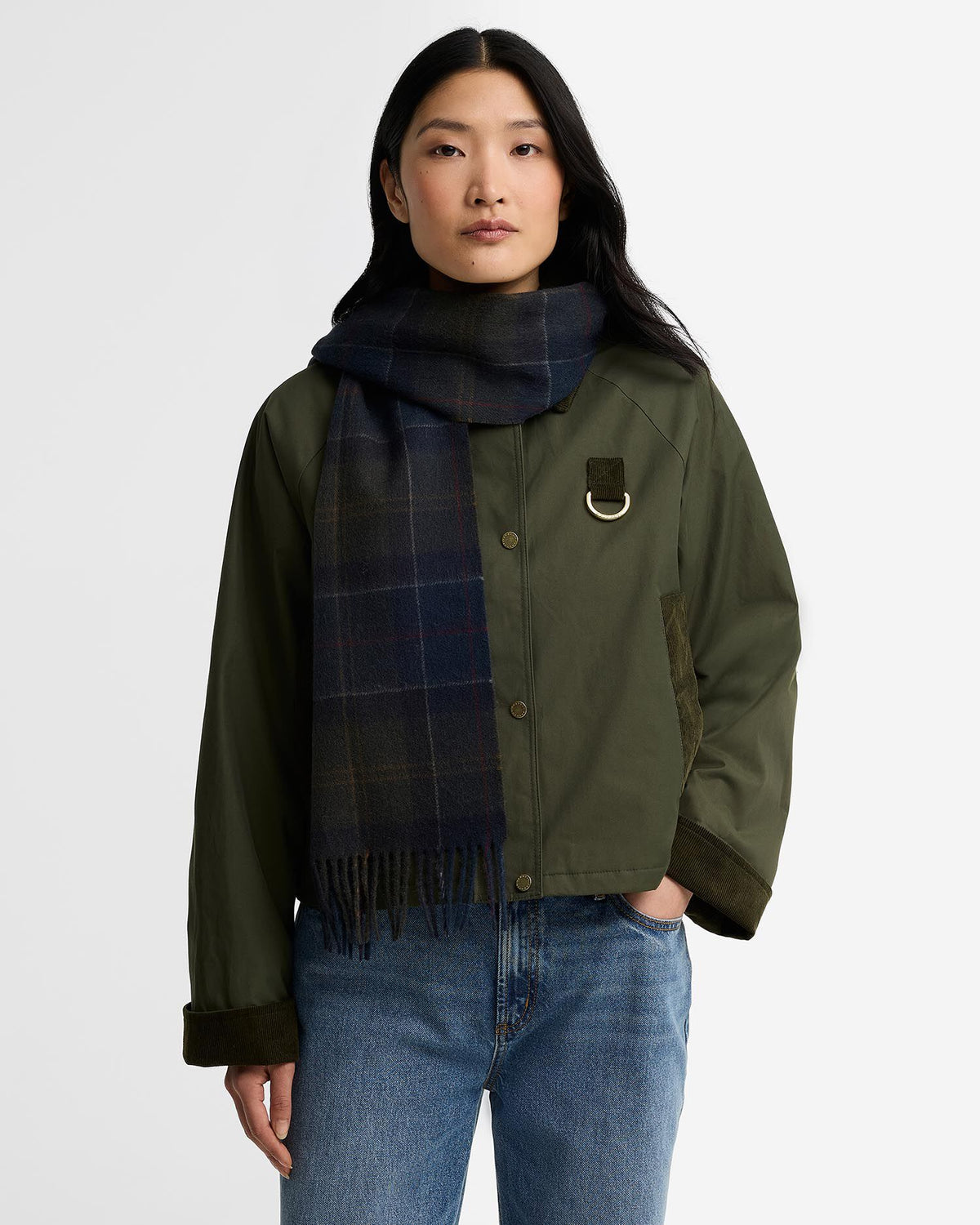 Barbour Tartan Scarf Shadow Classic Tartan - detaljbilde
