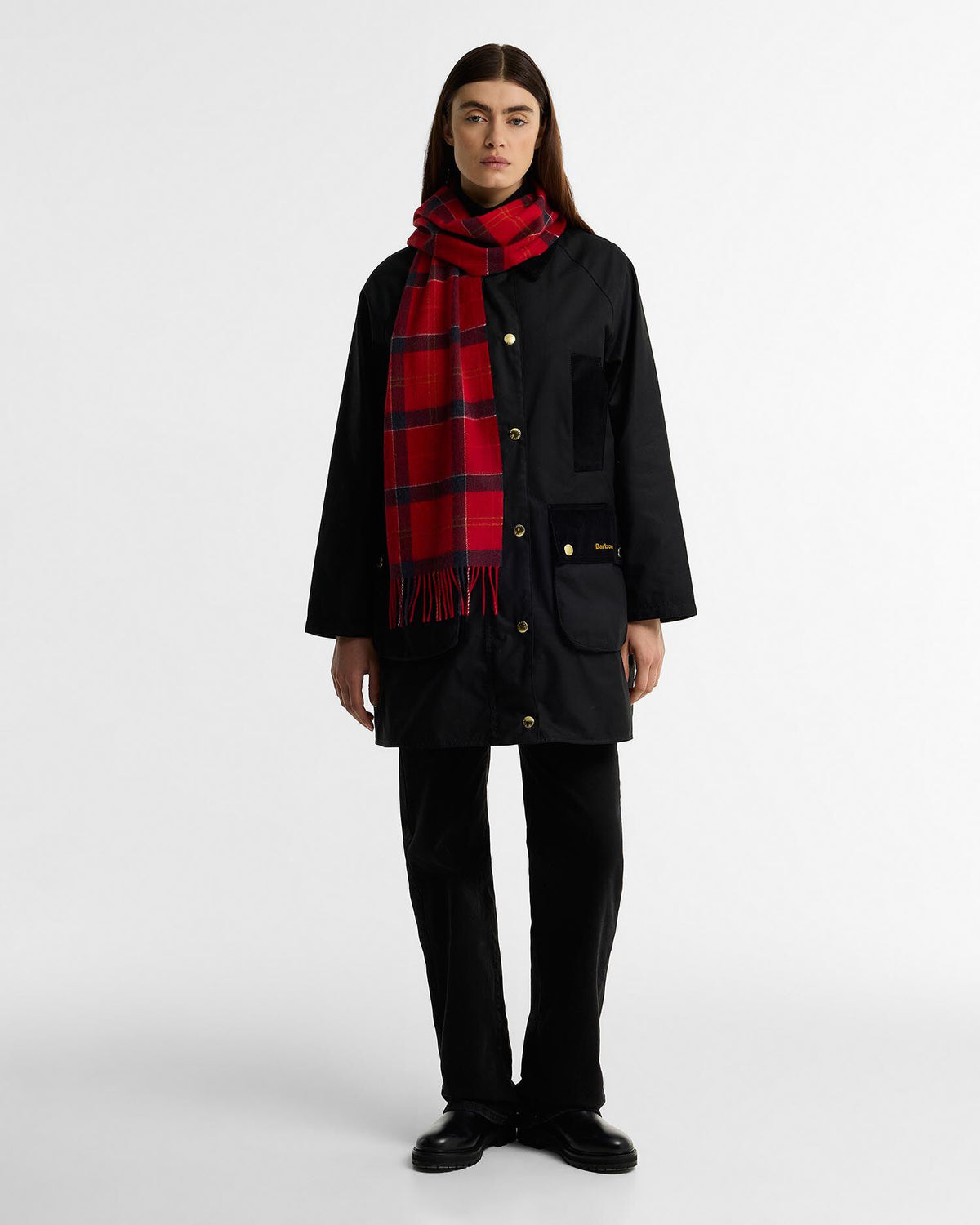 Barbour Tartan Scarf Cardinal Tartan - detail
