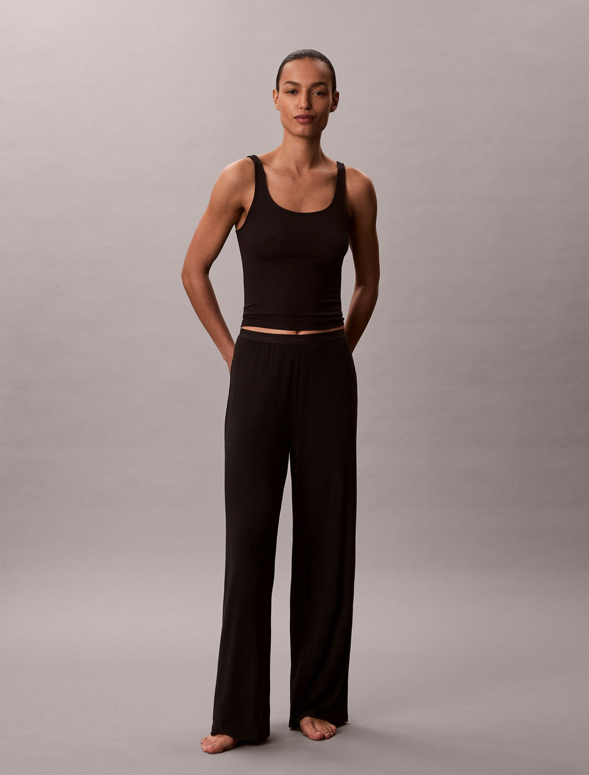 Drop Needle Wideleg Pant - Black – Calvin Klein
