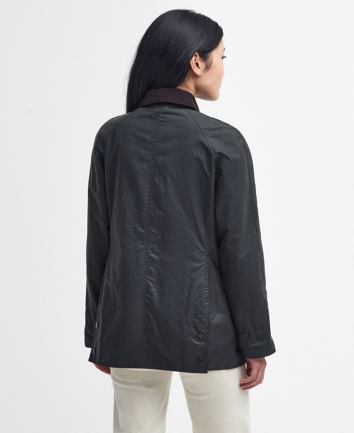 Beadnell Wax Jacket Sage - bak
