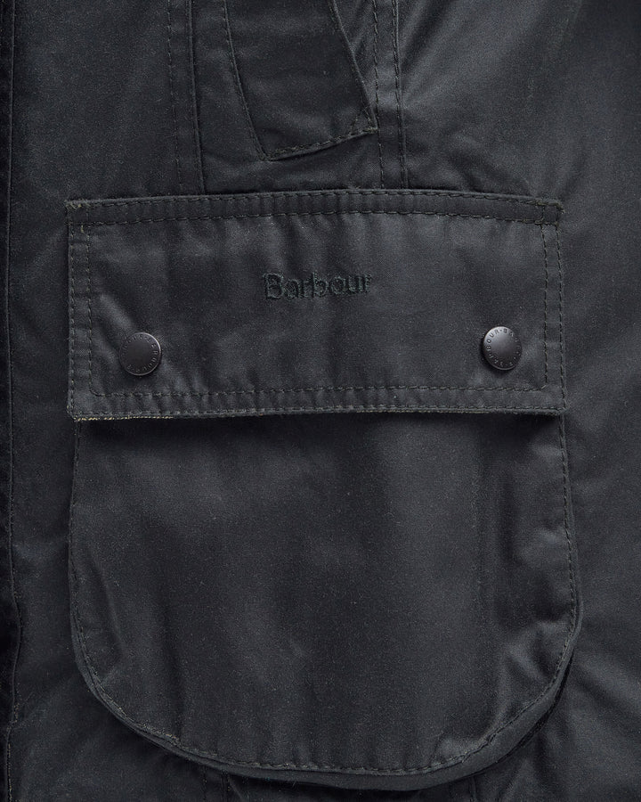 Beadnell Wax Jacket Sage - detalj