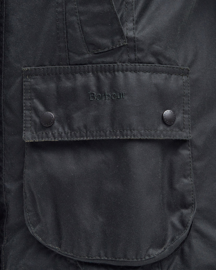 Beadnell Wax Jacket Sage - detalj
