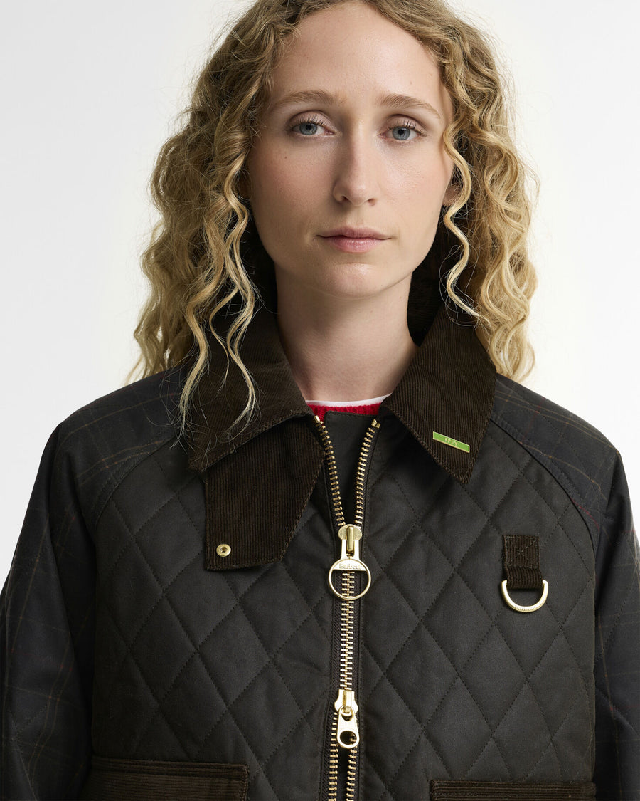TR Quilt Spey Olive - detaljbilde