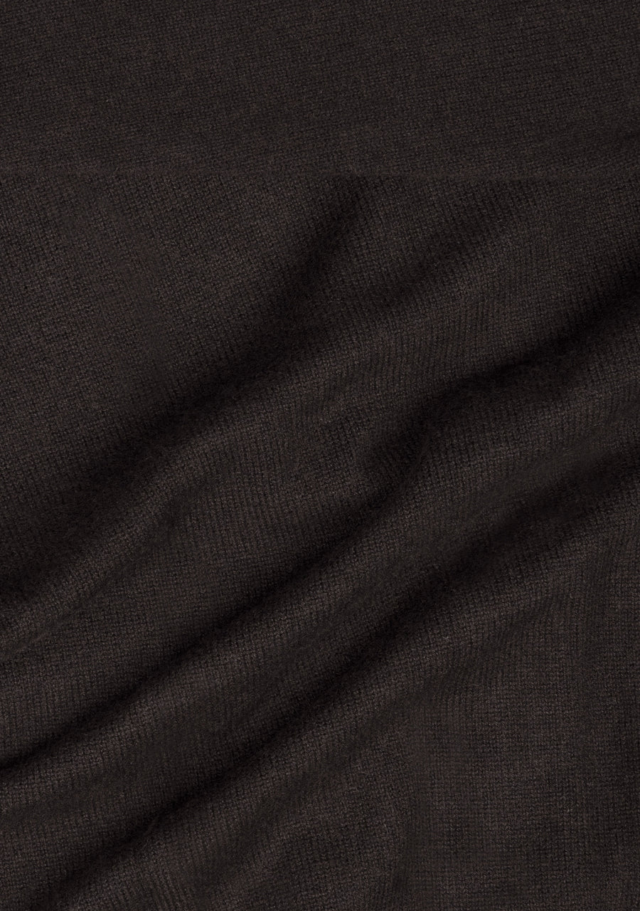 Leo Full Button Cardigan Brown detalj