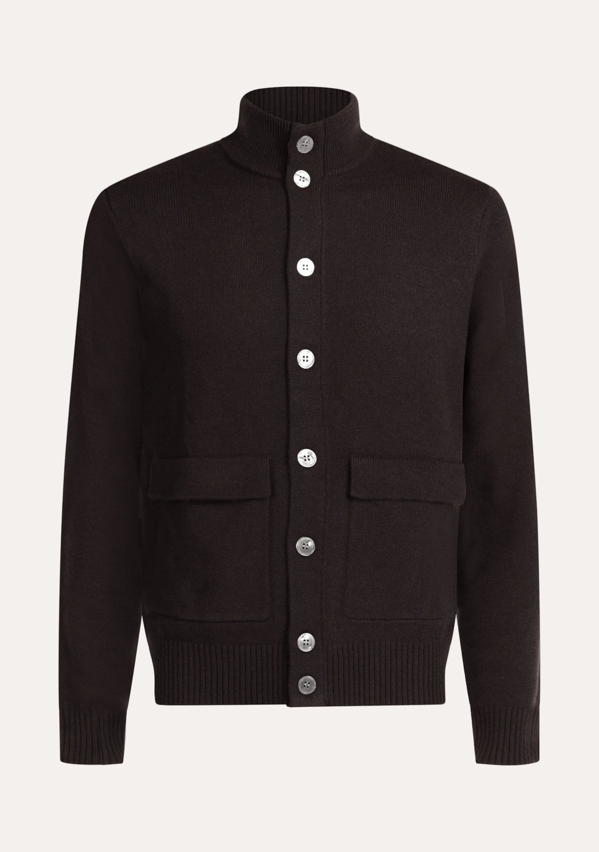 Leo Full Button Cardigan Brown
