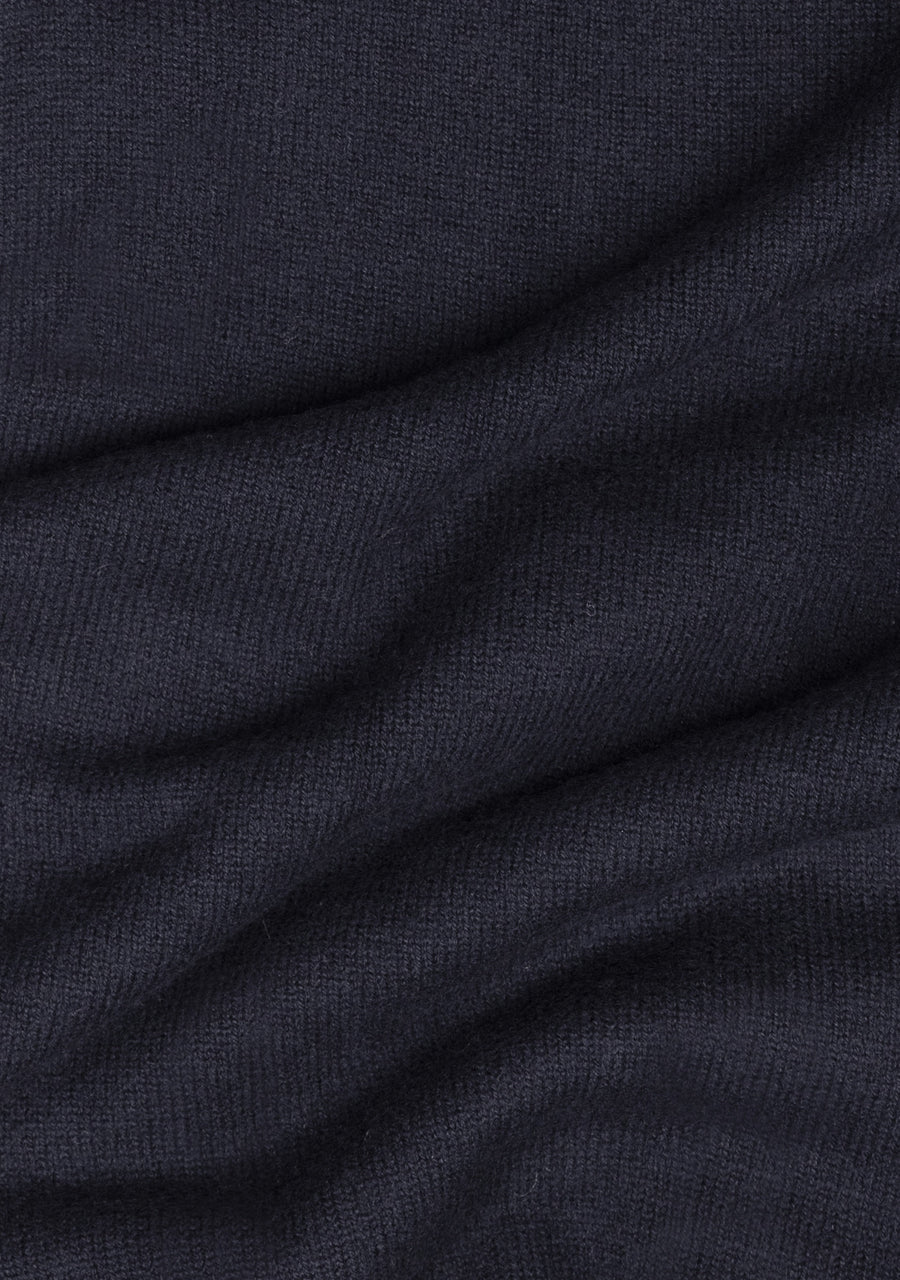 Leo Full Button Cardigan Navy detalj