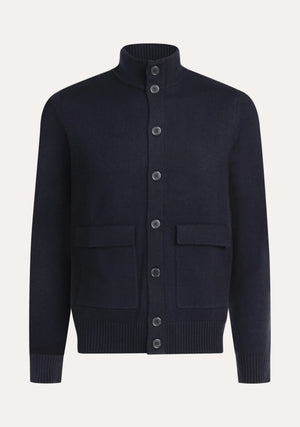 Leo Full Button Cardigan Navy