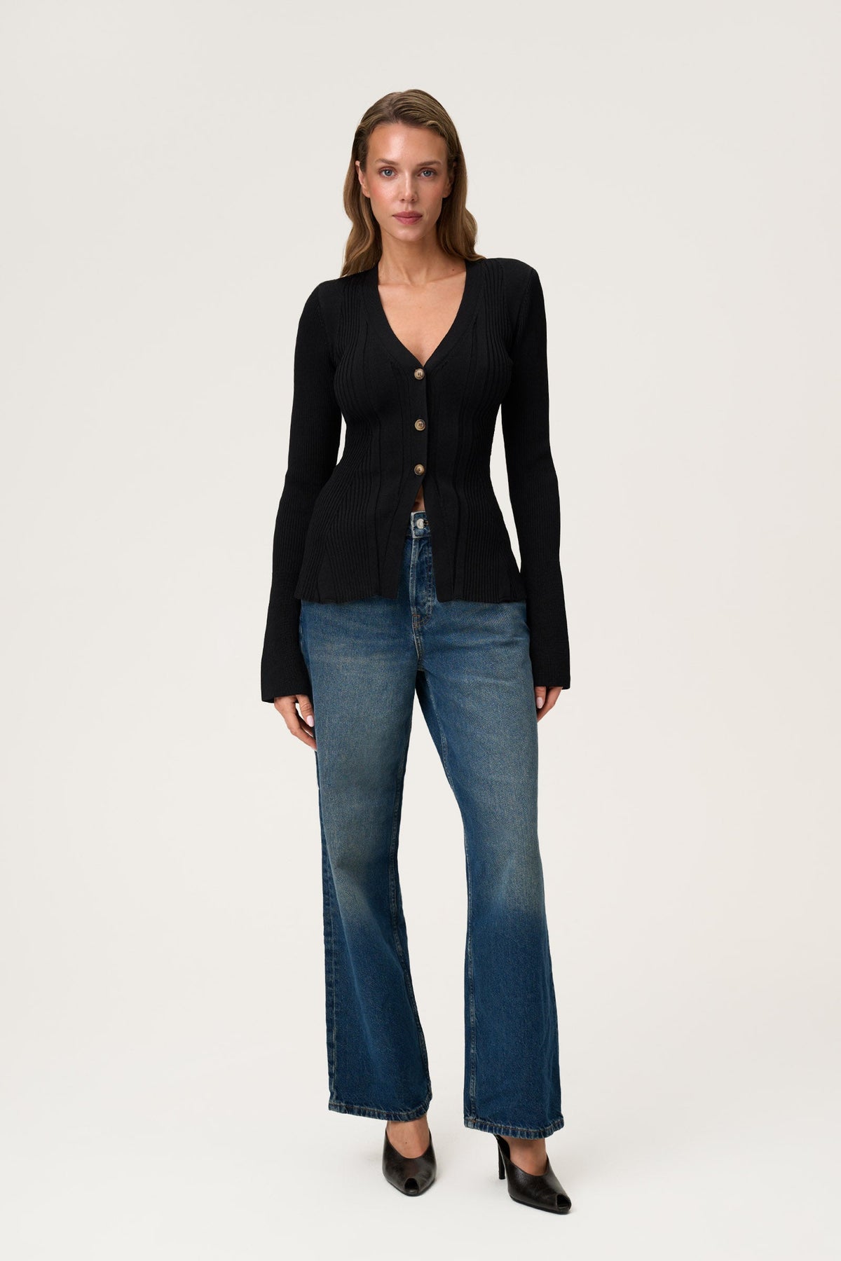 Lugo Cardigan Black fra Adoore