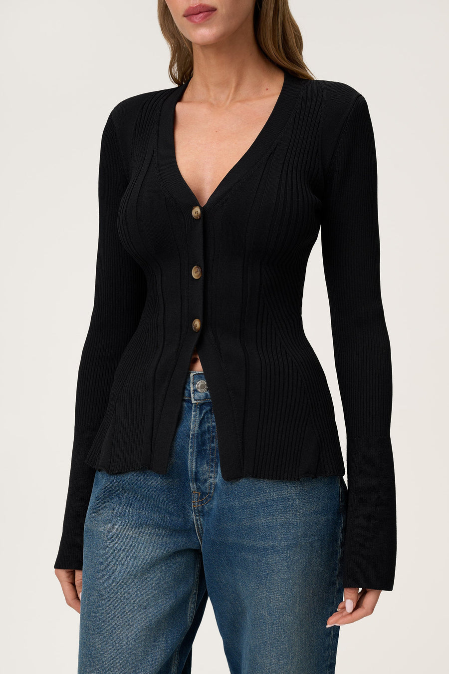Lugo Cardigan Black fra Adoore