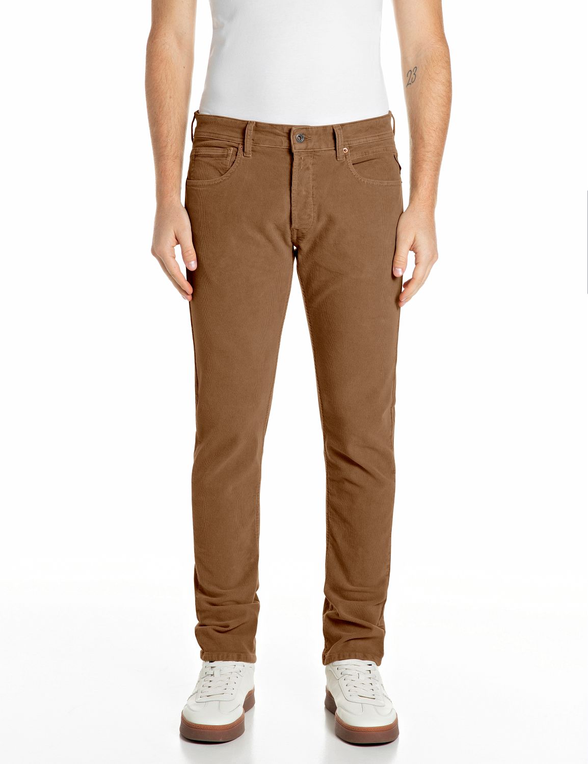 Grover Corduroy Straight Fit Jeans Toffee