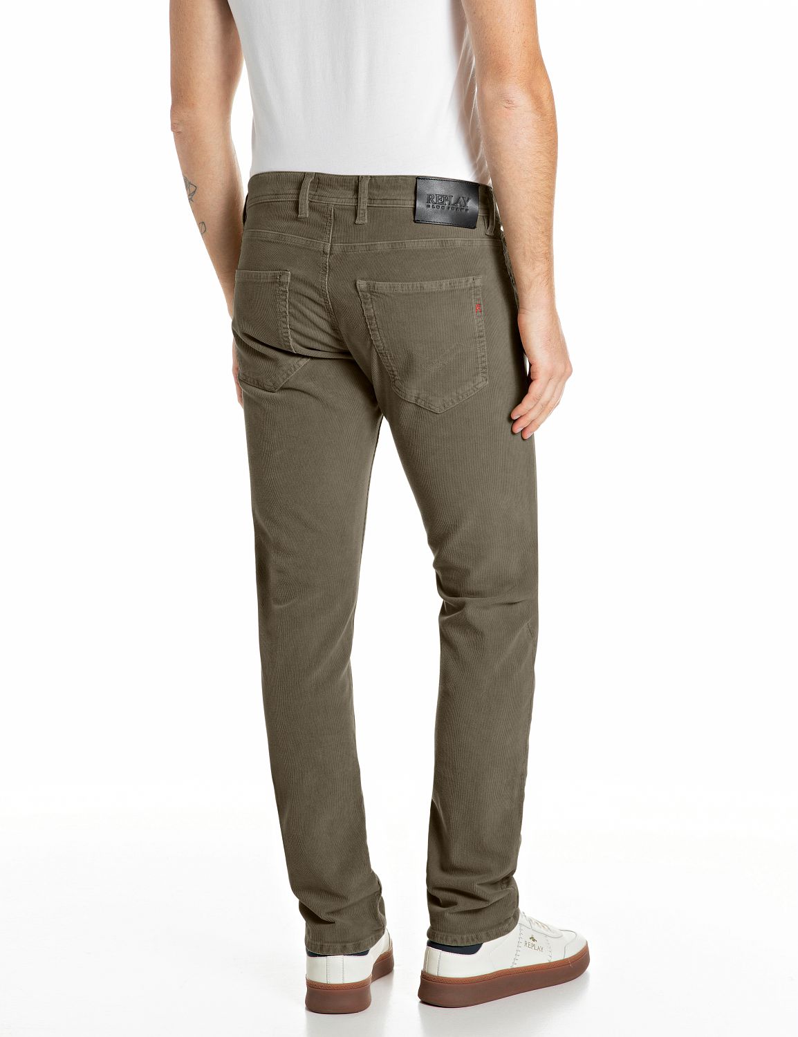 Grover Corduroy Straight Fit Jeans Olive