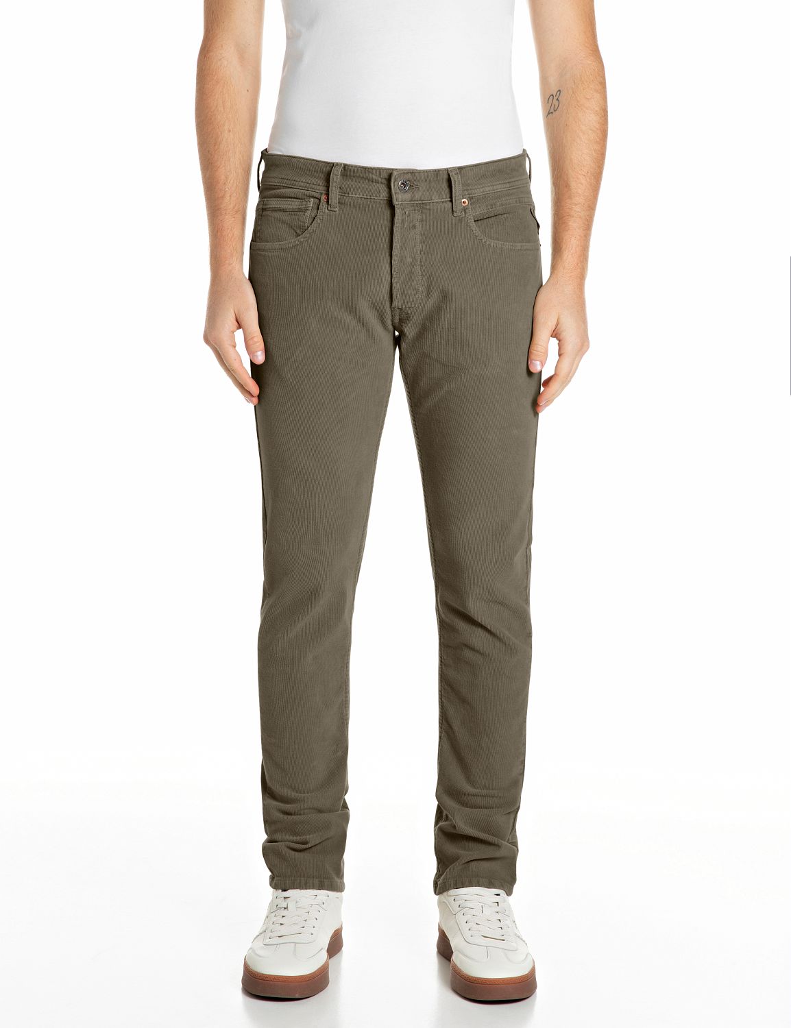Grover Corduroy Straight Fit Jeans Olive