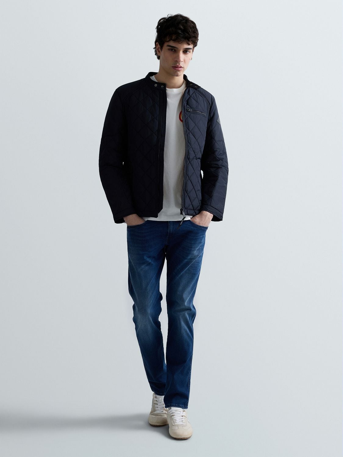 Anbass Slim Fit Hyperflex Clouds Jeans Dark Blue