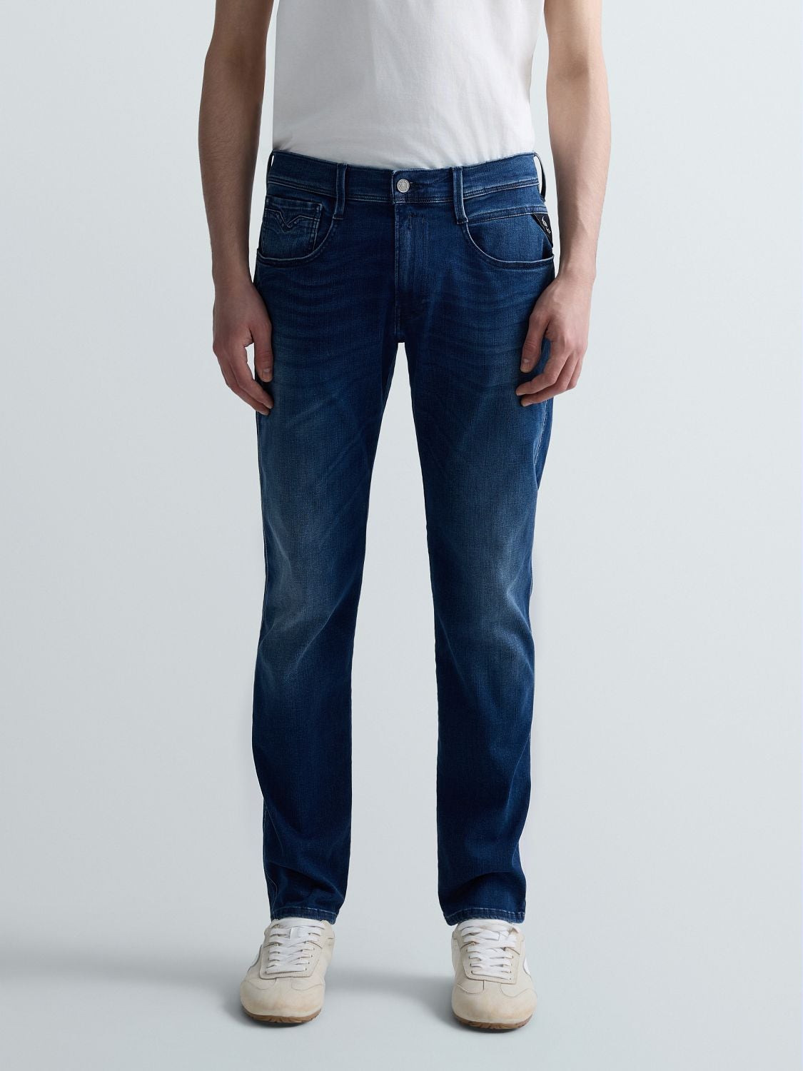 Anbass Slim Fit Hyperflex Clouds Jeans Dark Blue