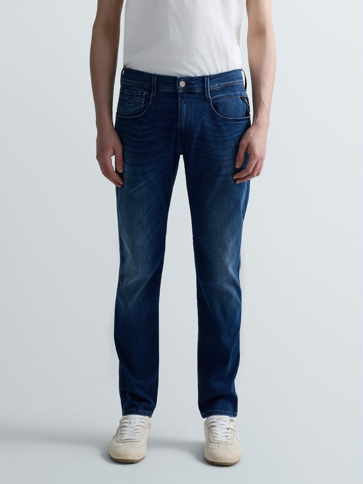 Anbass Slim Fit Hyperflex Clouds Jeans Dark Blue