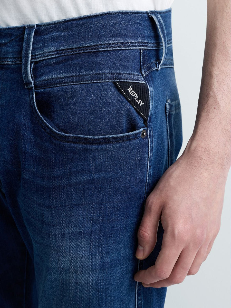 Anbass Slim Fit Hyperflex Clouds Jeans Dark Blue
