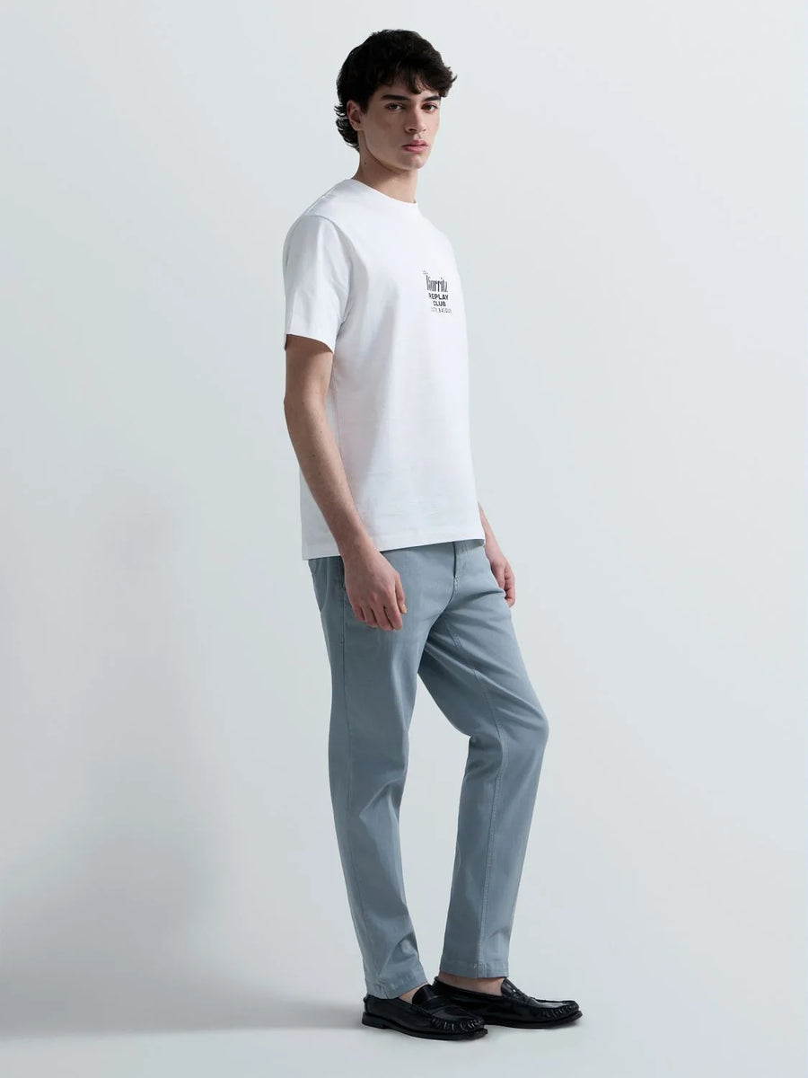 Benni Regular Fit Hyperflex Chinos Pewter Blue