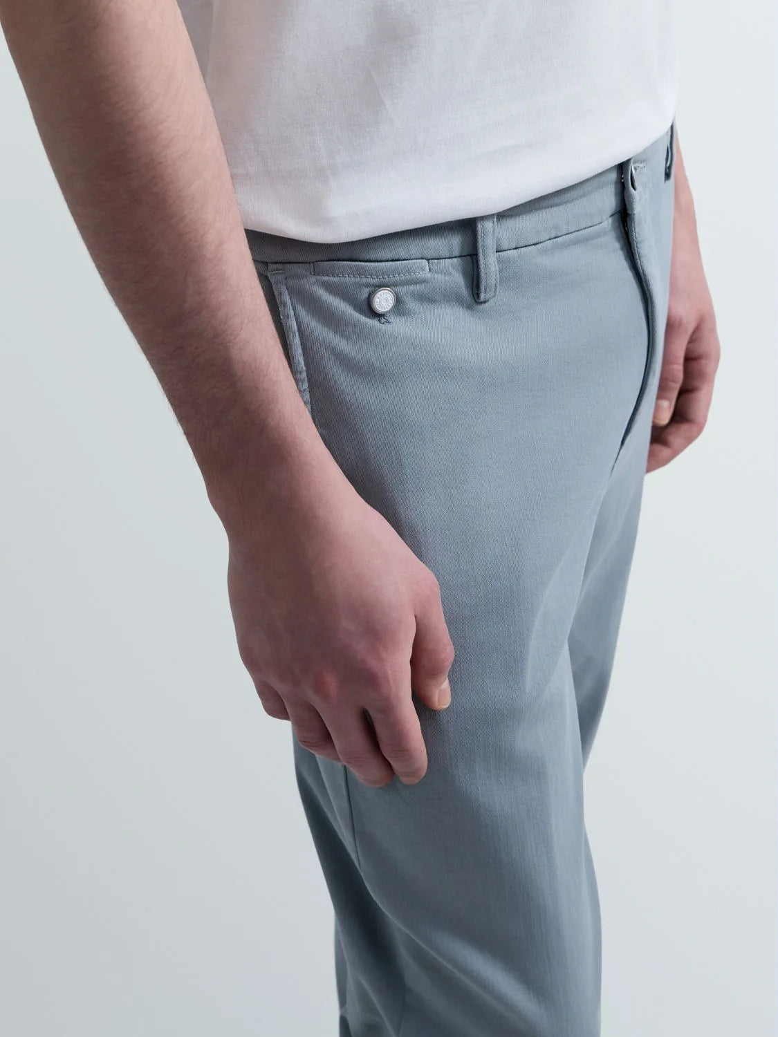 Benni Regular Fit Hyperflex Chinos Pewter Blue