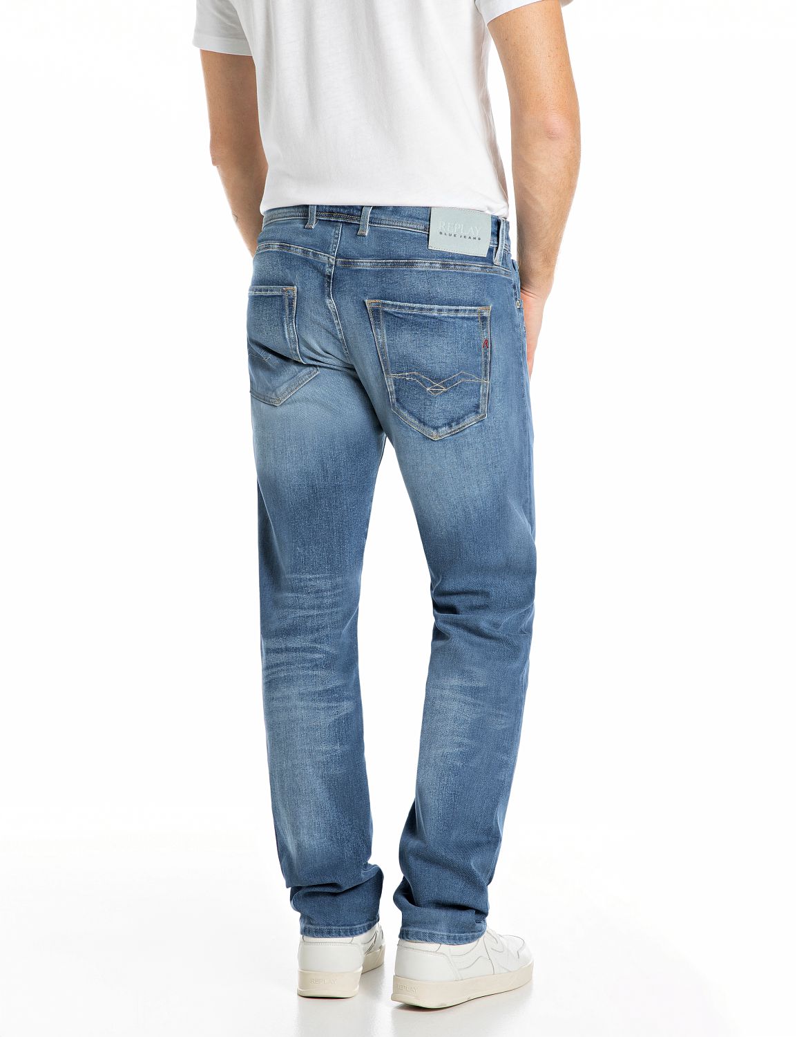 Replay Grover Straight Fit Hyperflex 990 Jeans Blue