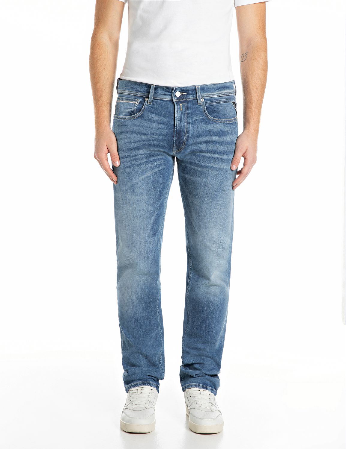 Replay Grover Straight Fit Hyperflex 990 Jeans Blue