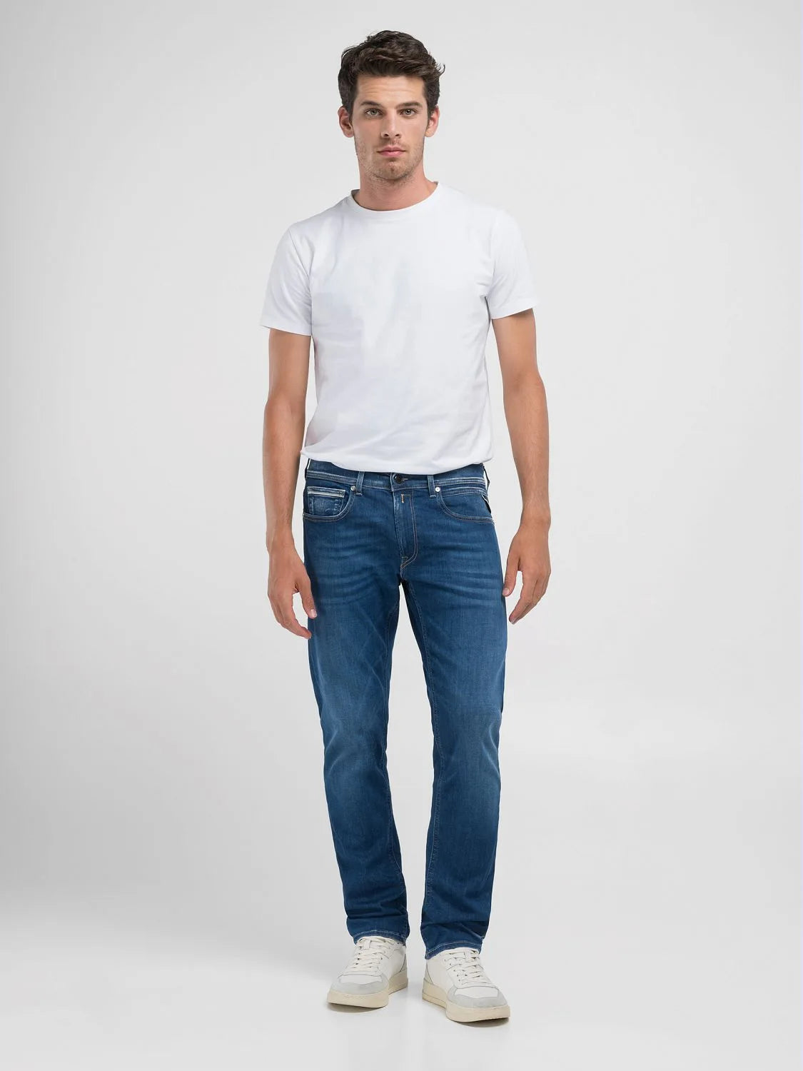 Grover Straight Fit Hyperflex Red Cast Indigo Denim
