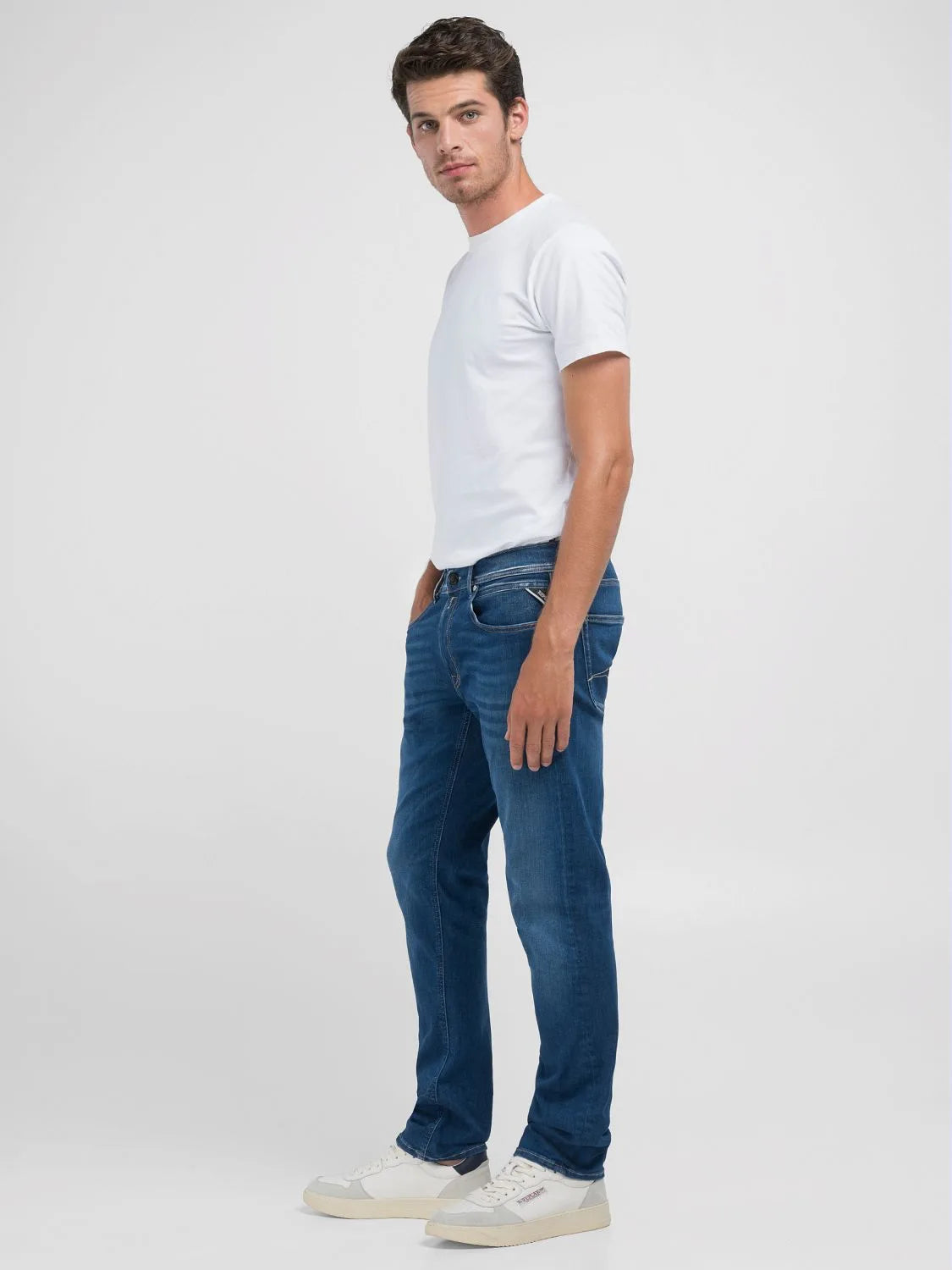 Grover Straight Fit Hyperflex Red Cast Indigo Denim