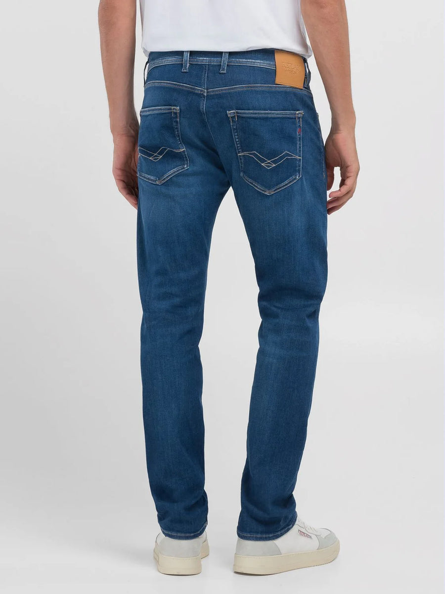 Grover Straight Fit Hyperflex Red Cast Indigo Denim