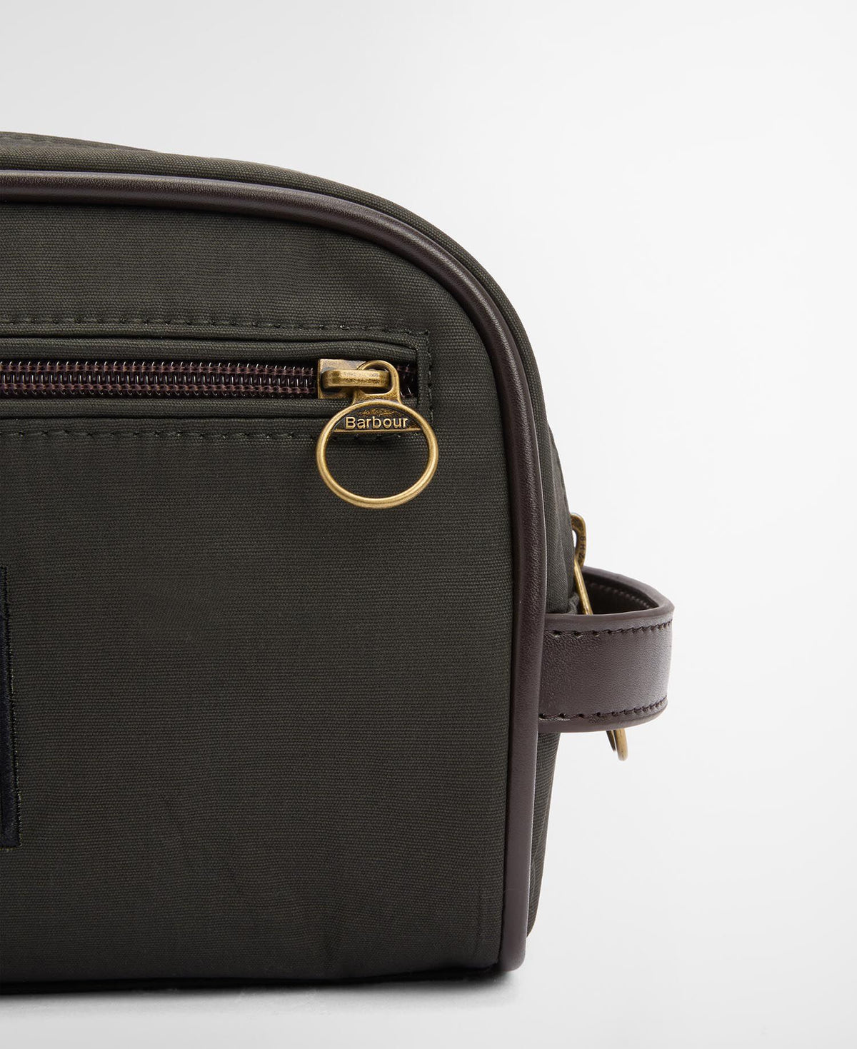 Wax Washbag Olive/Beacon - detalje